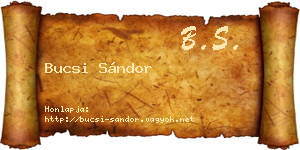 Bucsi Sándor névjegykártya